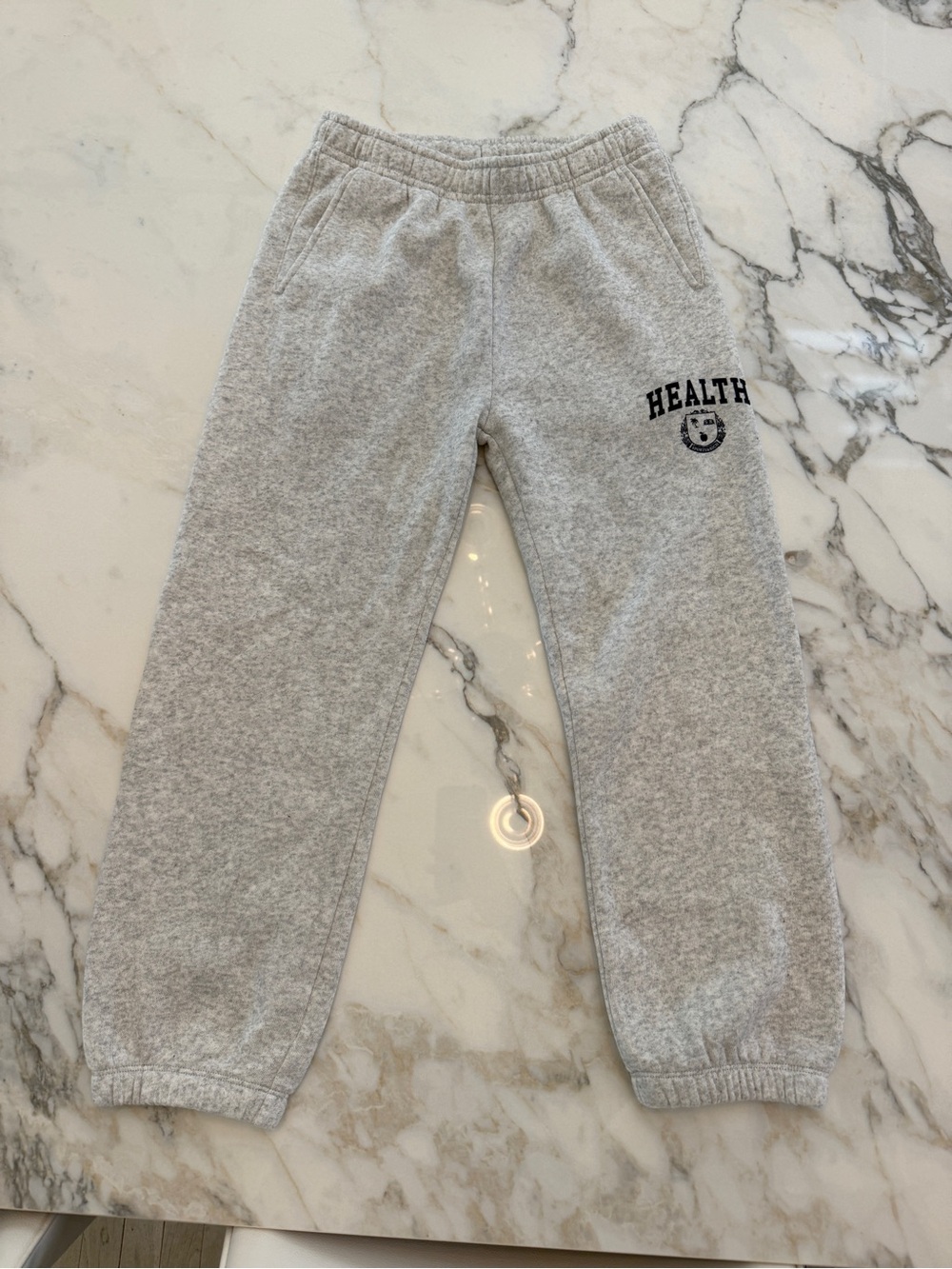 Sporty & Rich Light Gray 'Health' Kids Sweatpants